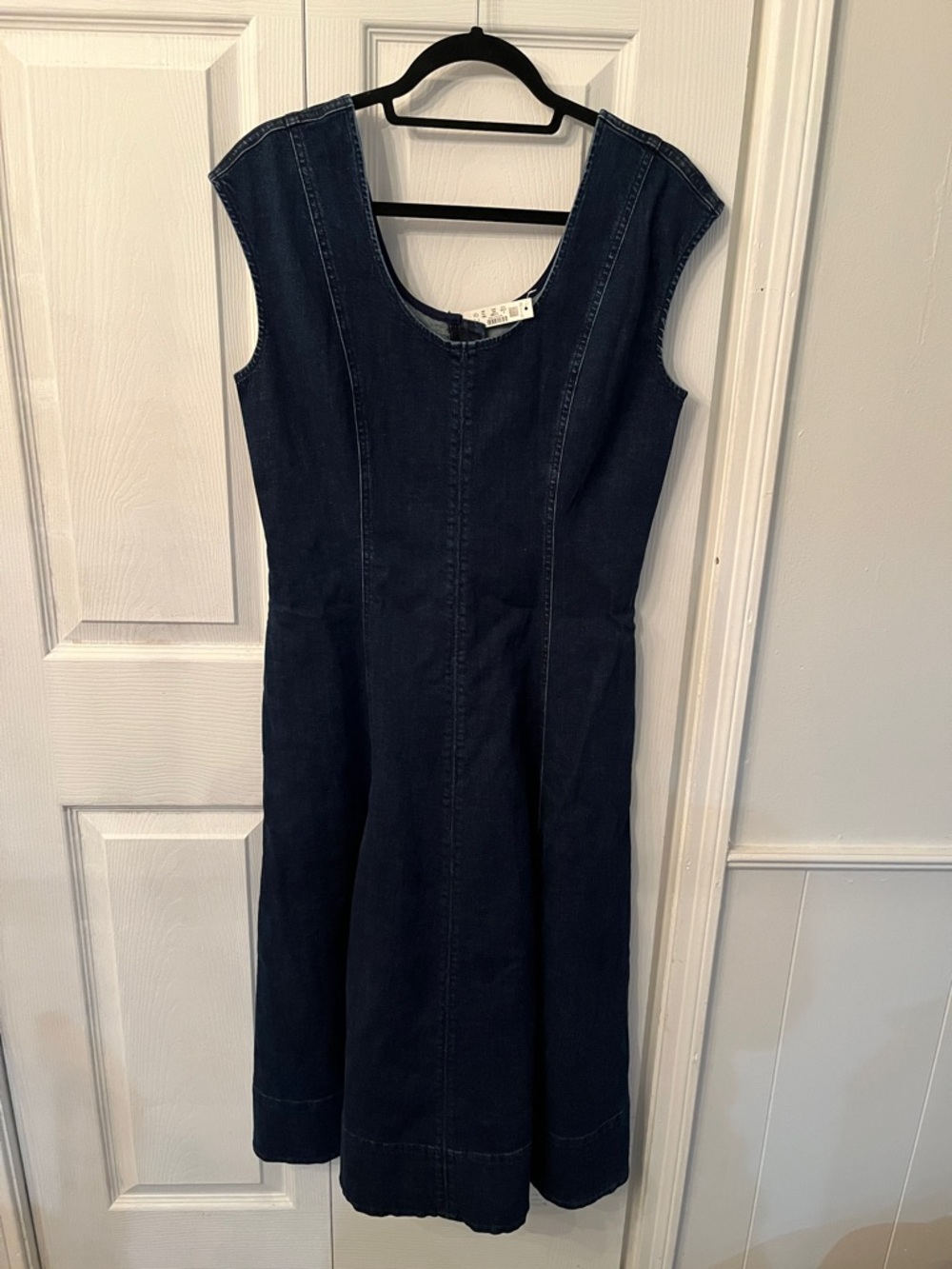 Madewell NWT Navy Denim Sleeveless Midi Dress Size 8